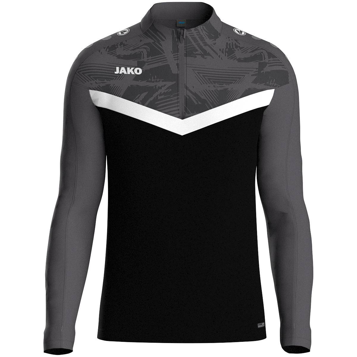 Jako Ziptop Iconic Kinder schwarz/anthrazit