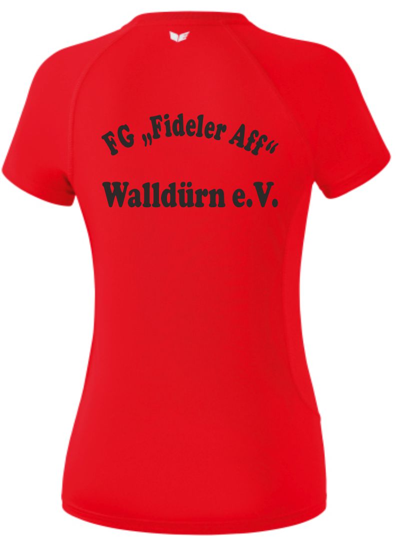 erima T-Shirt Performance Women FG Fideler Aff rot