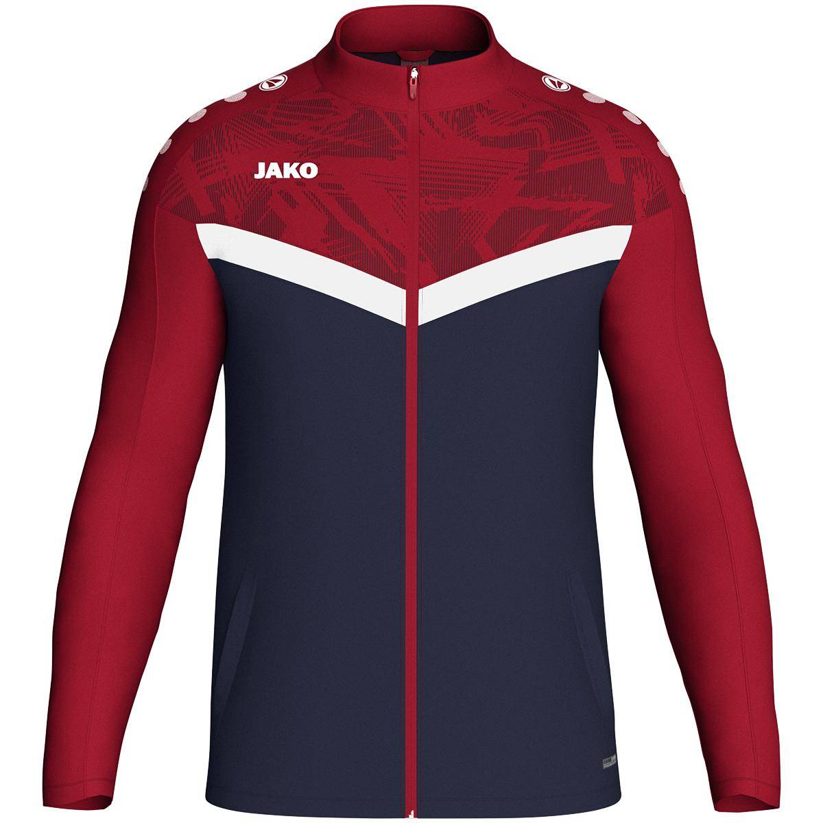 Jako Polyesterjacke Iconic Herren marine/ chili rot