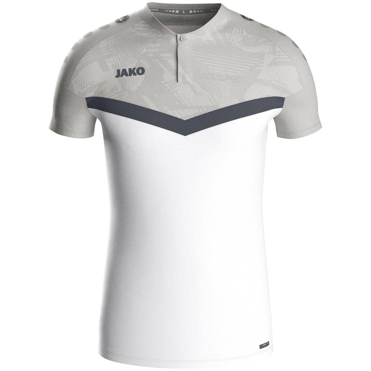 Jako Polo Iconic Herren weiß/soft grey/anthra light