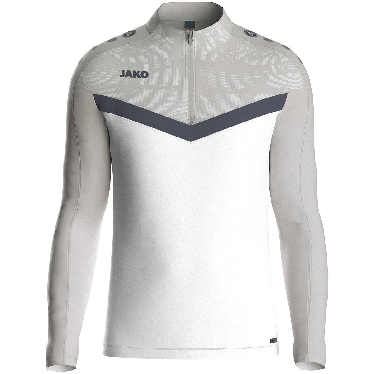 Jako Ziptop Iconic weiß/soft grey/Kinder anthra light