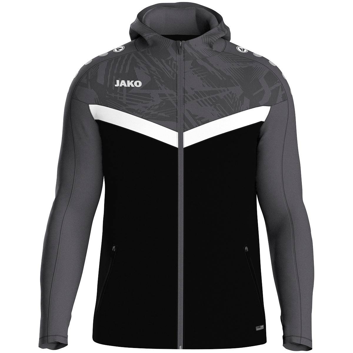 Jako Kapuzenjacke Iconic Herren schwarz/anthrazit