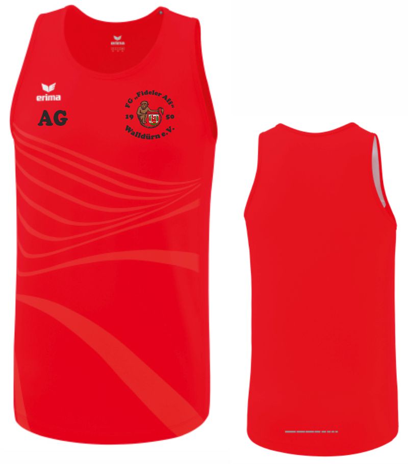 erima Racing Singlet Kids FG Fideler Aff rot