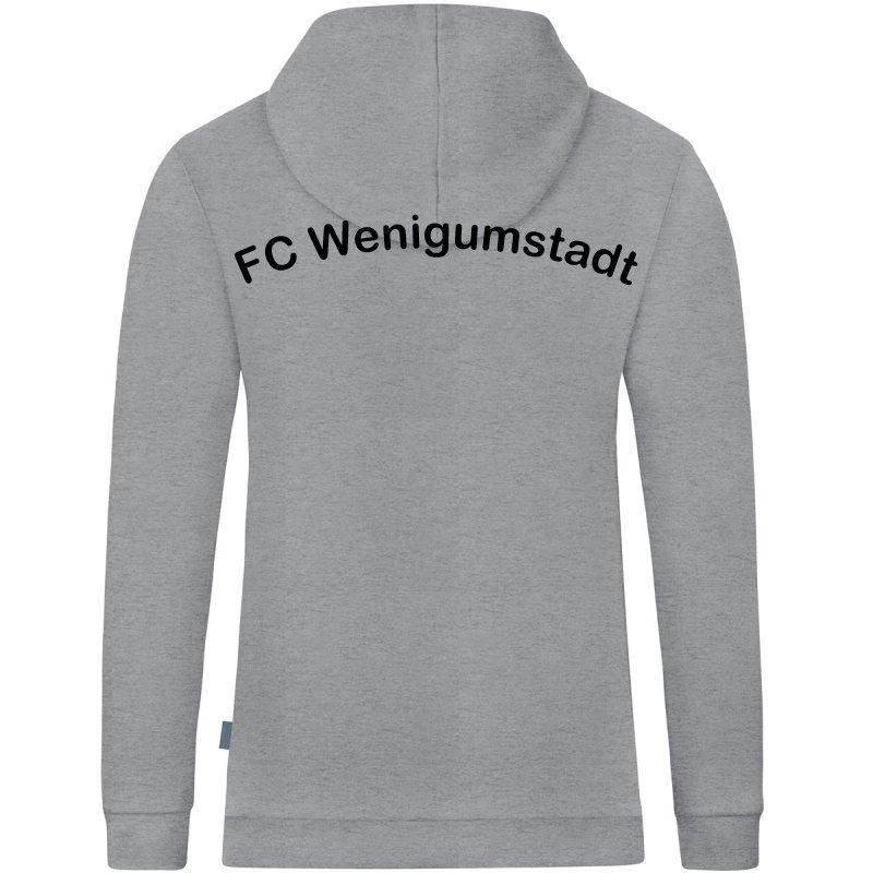 Kapuzensweat Organic Erwachsene FC Wenigumstadt grau meliert