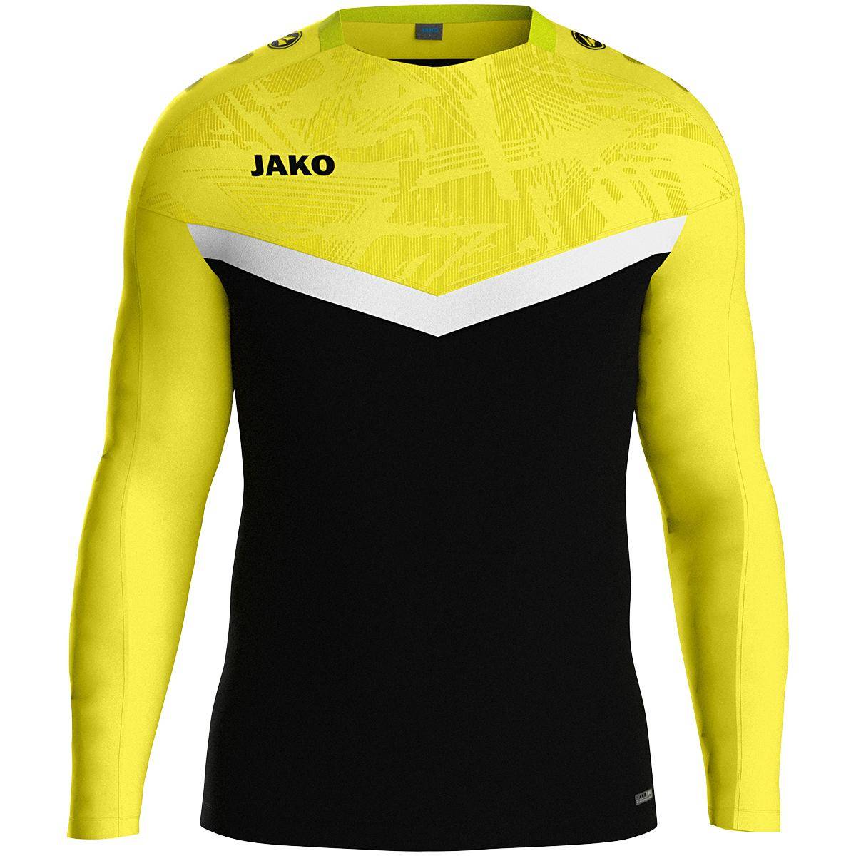 Jako Sweat Iconic Herren schwarz/soft yellow