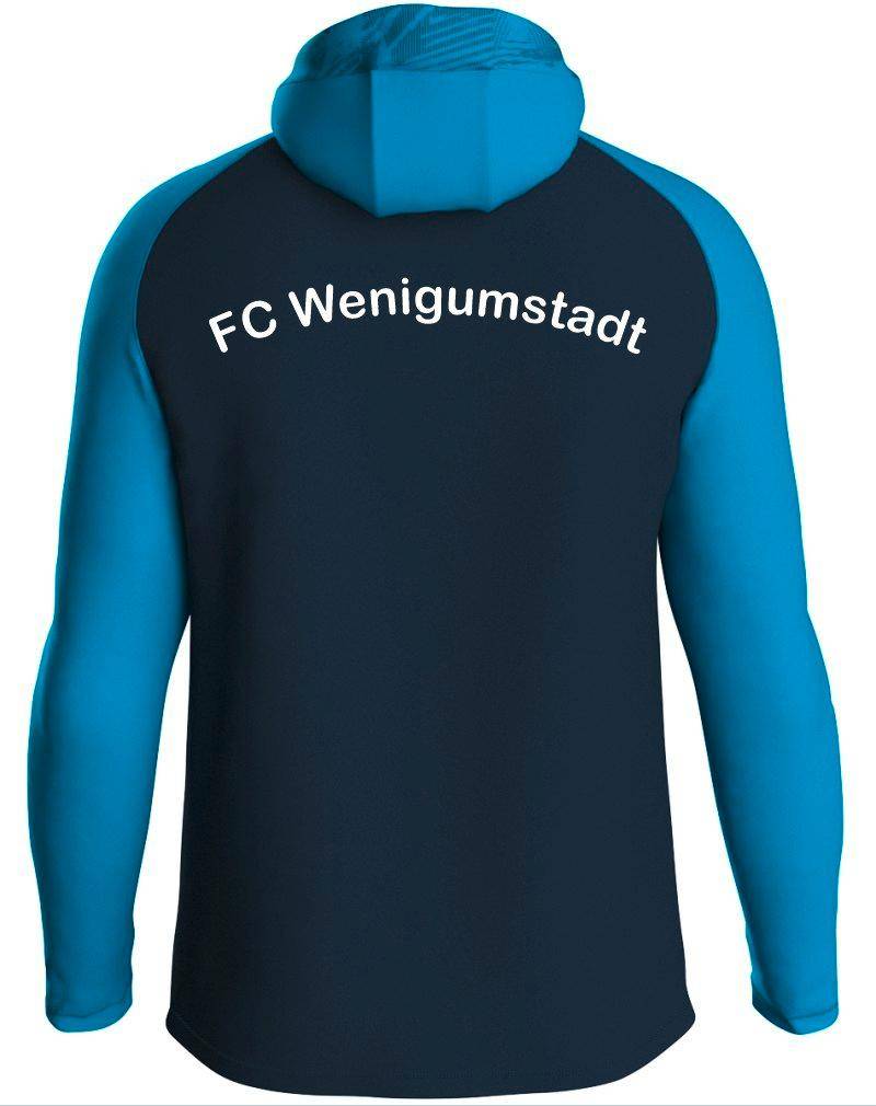 Kapuzenjacke Iconic Erwachsene FC Wenigumstadt marine/JAKO blau/neongelb