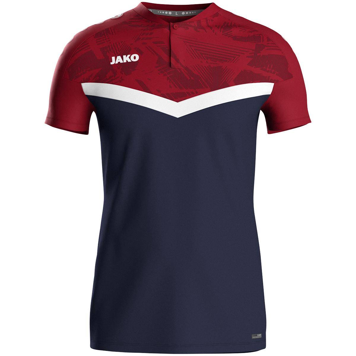 Jako Polo Iconic Herren marine/ chili rot