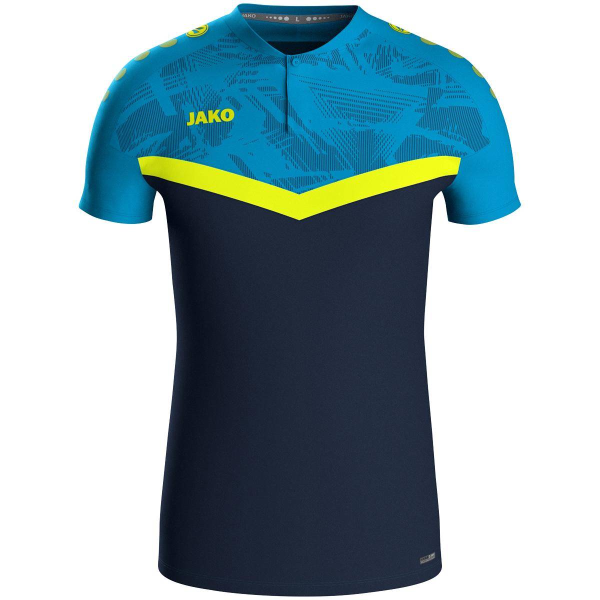 Jako Polo Iconic Herren marine/ jako blau/neongelb