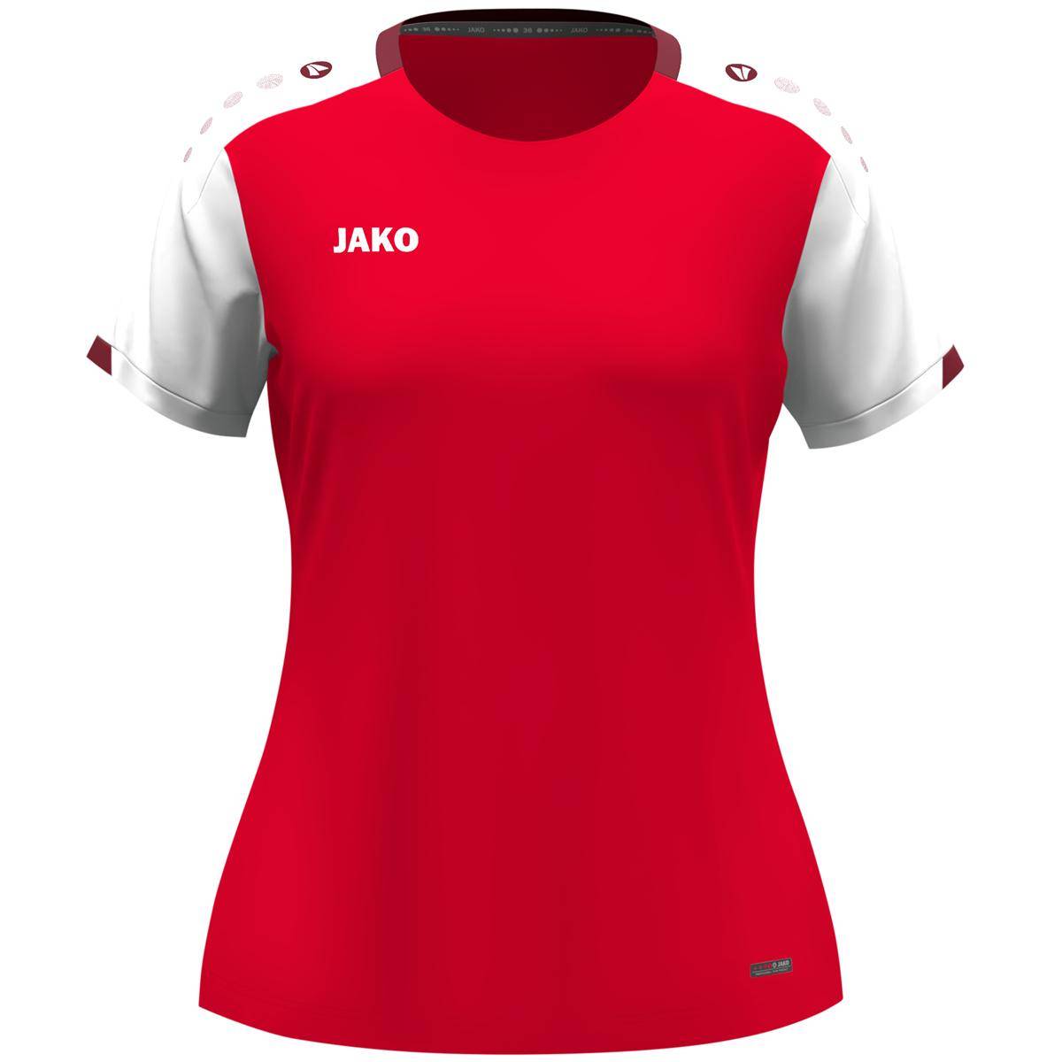 Jako T-Shirt Dynamic Damen rot/weiß/dunkelrot